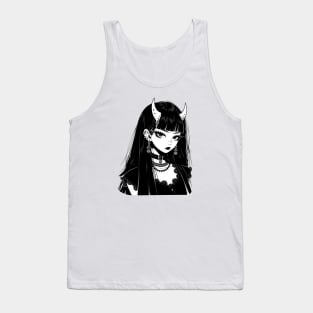 Black and White Demon Tank Top